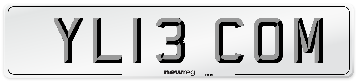 YL13 COM Number Plate from New Reg